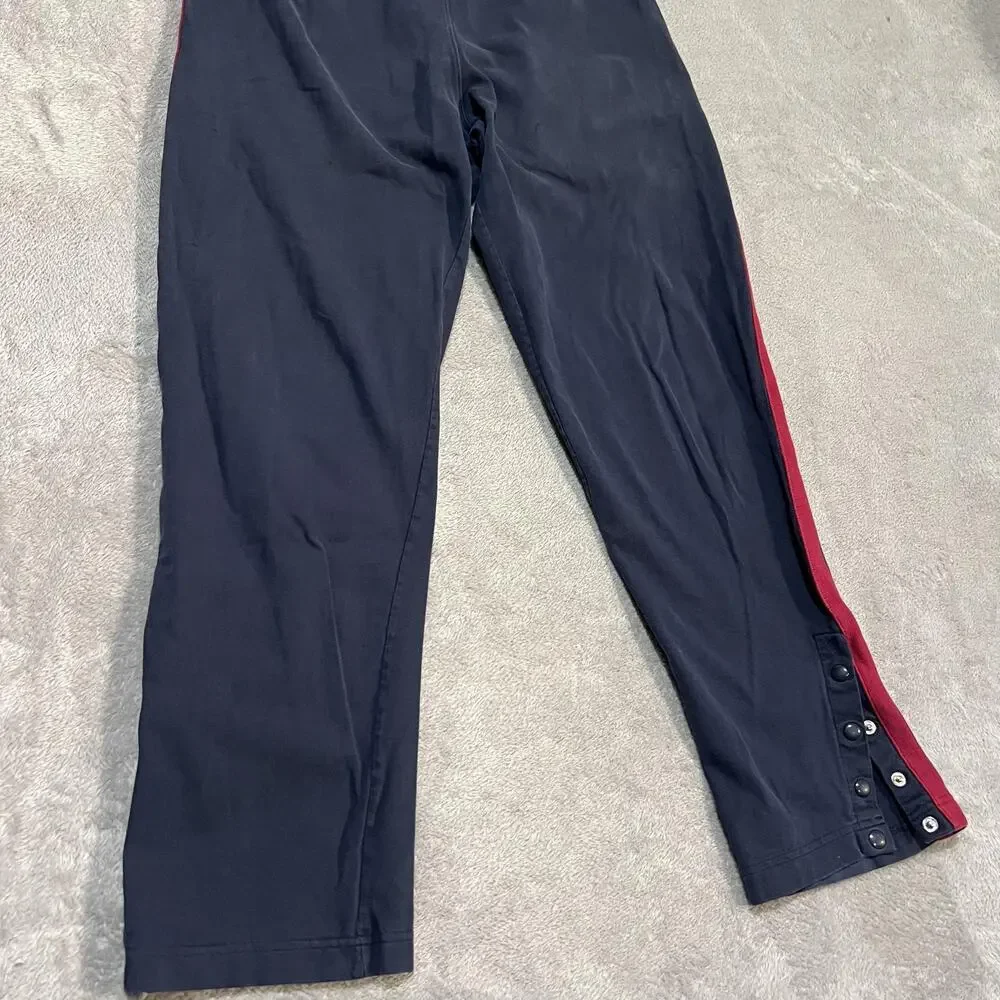 Vintage Polo Jeans Co Track Pants Mens Medium Navy Snap Stripe 90s